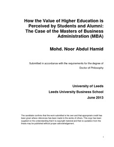 Dissertation administration of higher education
